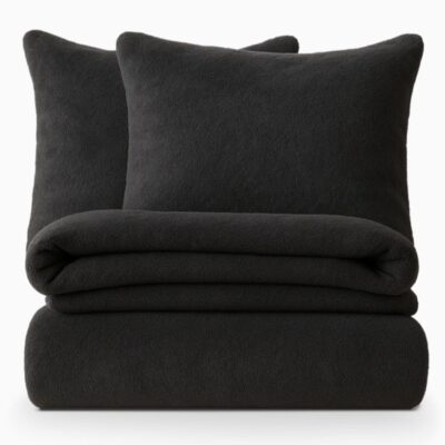 Teddy dekbedovertrek 1 persoons antraciet