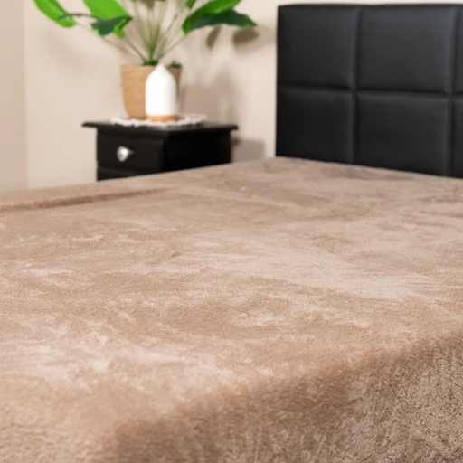 Teddy hoeslaken bruin voor 2 persoons matras. Snelle levering België