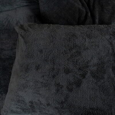 teddy kussensloop zwart